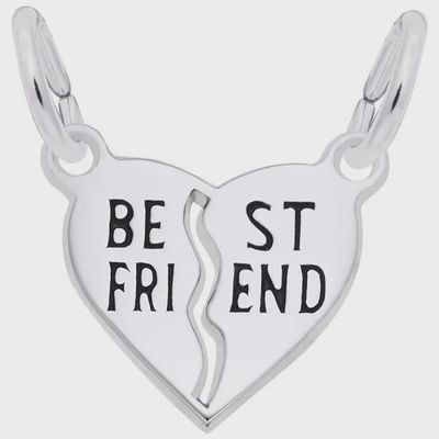 Nuco Charm Sterling - Best Friend Shared Heart