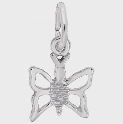 Nuco Charm Sterling - Butterfly Accent