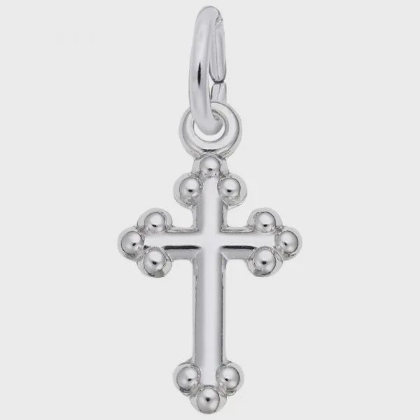 Nuco Charm Sterling - Bottony Cross Accent