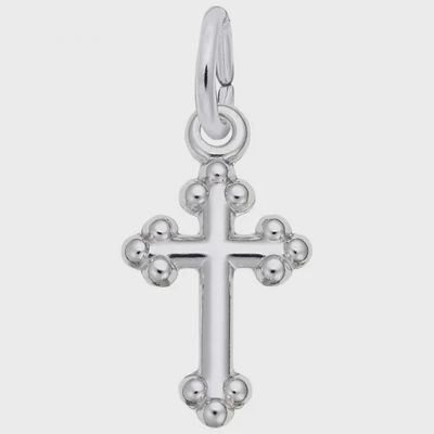 Nuco Charm Sterling - Bottony Cross Accent