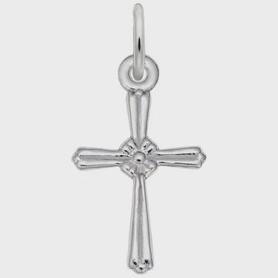 Nuco Charm Sterling - Cross Accent