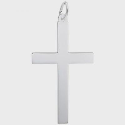 Nuco Charm Sterling - Extra Large Plain Cross