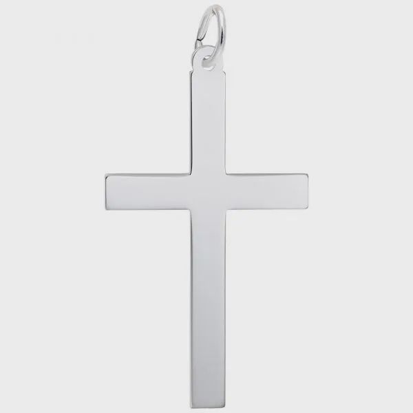 Nuco Charm Sterling - Extra Large Plain Cross