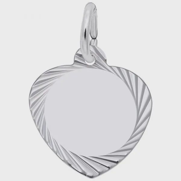Nuco Charm Sterling - Small Diamond Faceted Heart