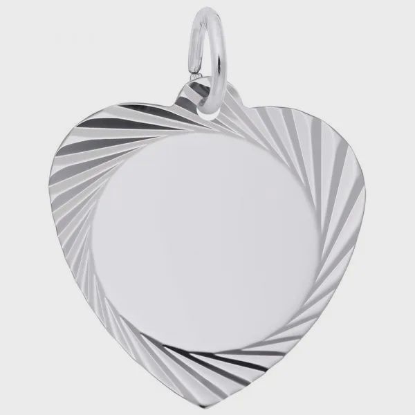 Nuco Charm Sterling - Medium Diamond Faceted Heart