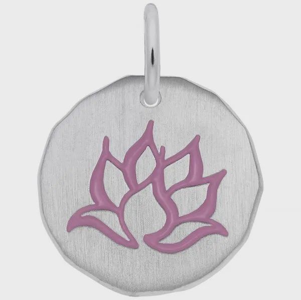 Nuco Charm Sterling - Lotus Flower Tag