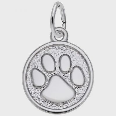 Nuco Charm Sterling - Small Paw Print