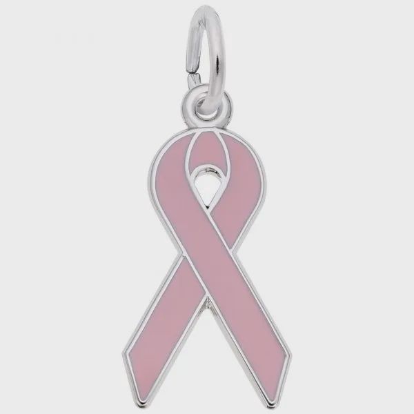 Nuco Charm Sterling - Breast Cancer Awareness Ribbon