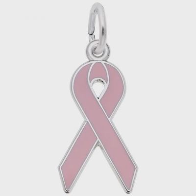 Nuco Charm Sterling - Breast Cancer Awareness Ribbon