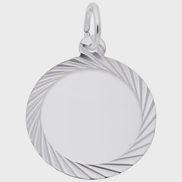 Nuco Charm Sterling - Small Diamond Faceted Disc