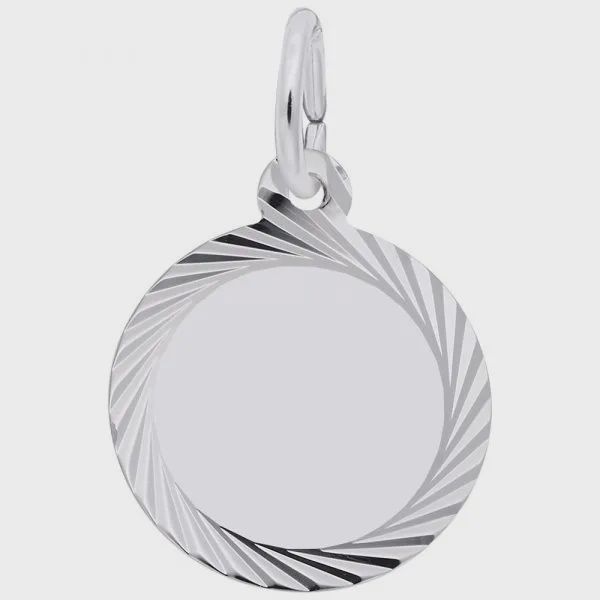 Nuco Charm Sterling -Extra Small Diamond Faceted Disc