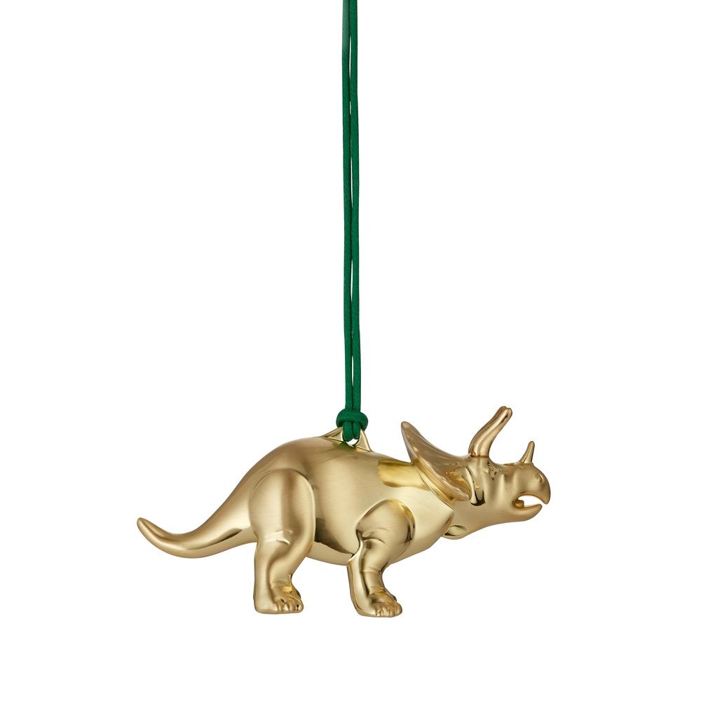 Gold Triceratops Ornament