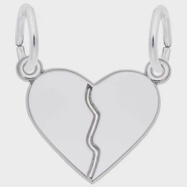 Nuco Charm Sterling - Break Apart Heart