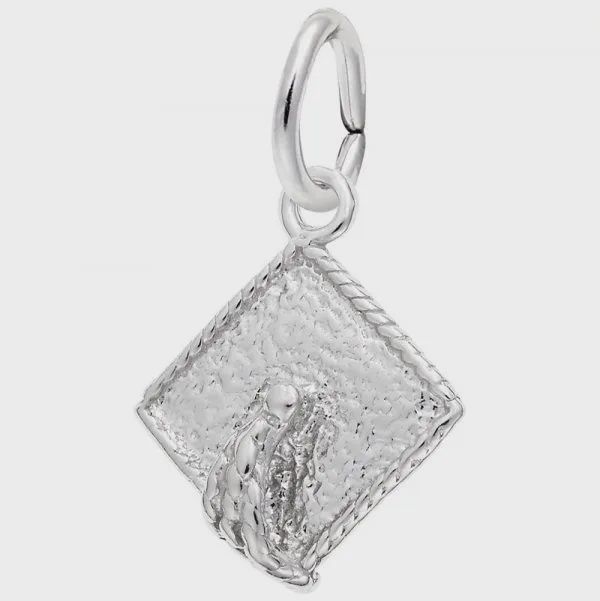 Nuco Charms Sterling - Graduation Cap Accent