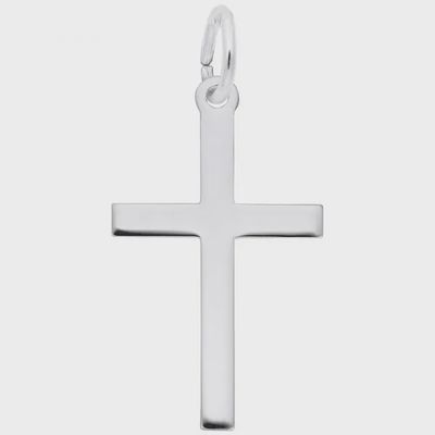 Nuco Charm Sterling - Medium Plain Cross