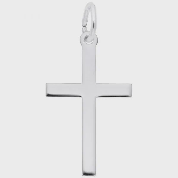 Nuco Charm Sterling - Medium Plain Cross