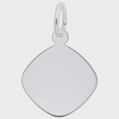 Nuco Charm Sterling - Small Rounded Diamond Disc