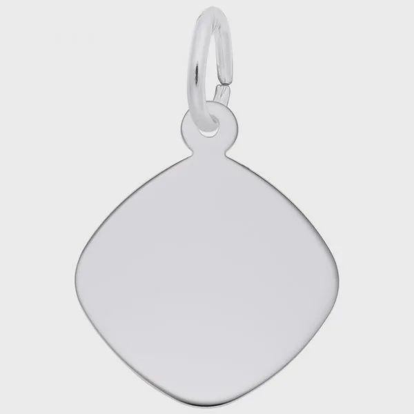 Nuco Charm Sterling - Small Rounded Diamond Disc