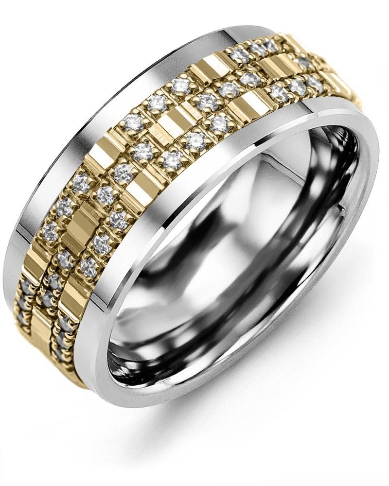 Madani Cobalt &amp; 10k Yellow Gold 0.42ct Ring 9mm