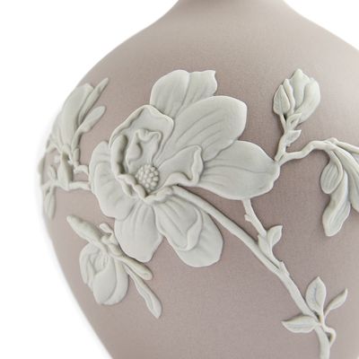 Magnolia Blossom Mink Vase 7&quot;