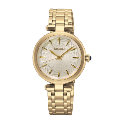 Seiko Essentials Yellow Gold Ladies Watch SRZ554