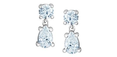 Corona Lab Diamond Earrings 10KW .75TW  ELU20160W/75