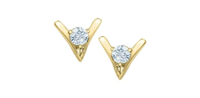 Corona Lab Diamond Earrings 10KY .50TW EE4734/50