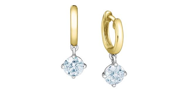Corona Lab Diamond Earrings 10KYW  1.00TW EE4760YW/100