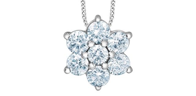 Corona Lab Diamond Necklace 10KW .75TW PP4758W/75