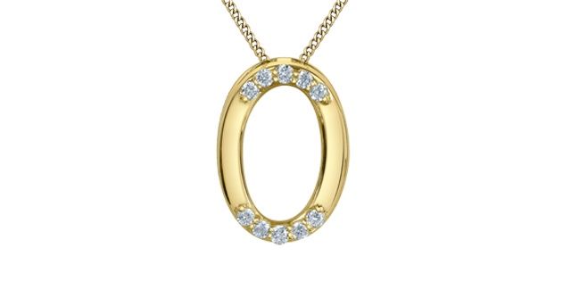 Corona Lab Diamond Necklace 10KY .05TW PP4762/05