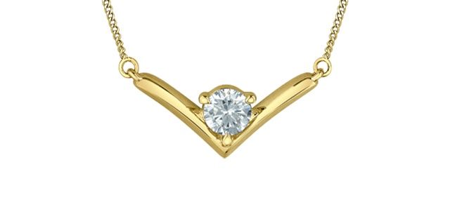 Corona Lab Diamond Necklace 10KY .30TW NN392/30