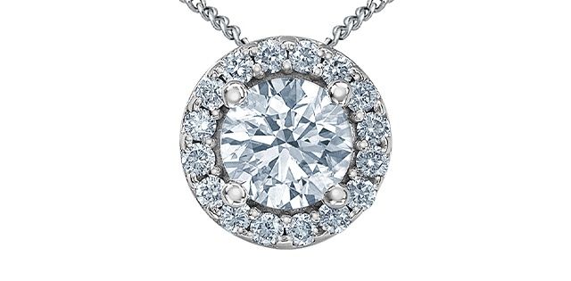 Corona Lab Diamond Necklace 10KW .63TW PLFMP1021W/63