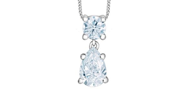 Corona Lab Diamond Necklace 10KW .75TW PLT27234W/75