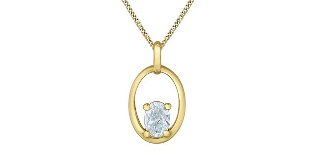 Corona Lab Diamond Necklace 10KY .30TW PP4743/30