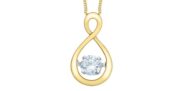 Corona Lab Diamond Necklace Pulse 10KYW .30TW PP4753YW/30