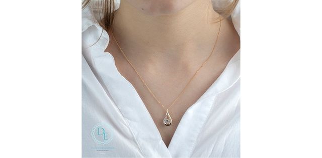 Lab Pulse Diamond 10KYW .33TW Necklace PP4761 Diamond Evolution