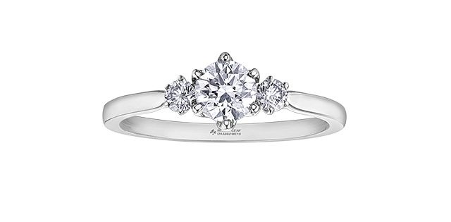 Maple Leaf Diamond Engagement Ring R31022 .65
