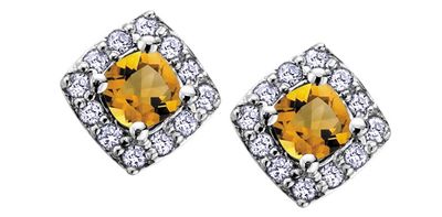 Corona Citrine 10KW Gemstone Earrings DX566