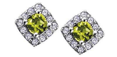 Corona Peridot 10KW Gemstone Earrings DX566