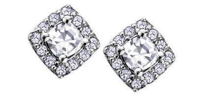 Corona White Topaz 10KW Gemstone Earrings DX566