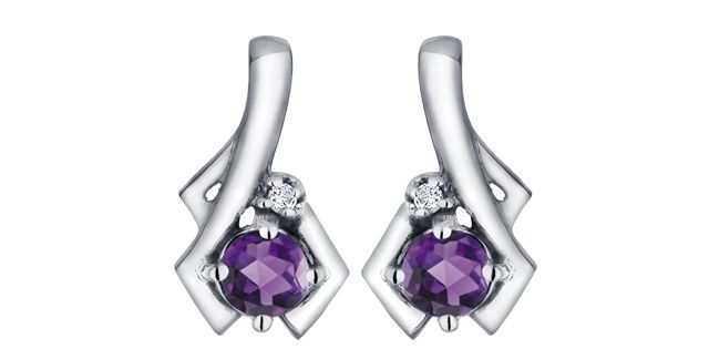 Corona Amethyst 10KW Gemstone Earrings DX578