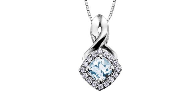 Corona Aquamarine 10KW Necklace DX567