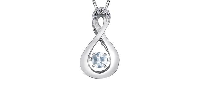Corona Aquamarine 10KW Pulse Necklace DX666