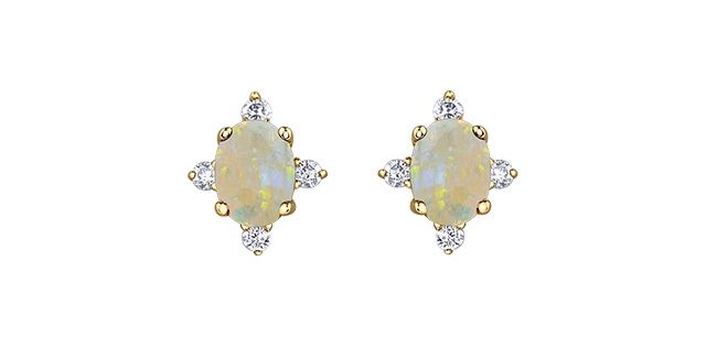 Corona Opal 10KY Gemstone Earrings DX894