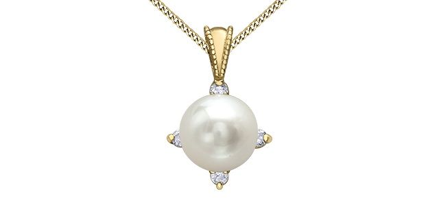 Corona Pearl 10KY Gemstone Necklace DX895