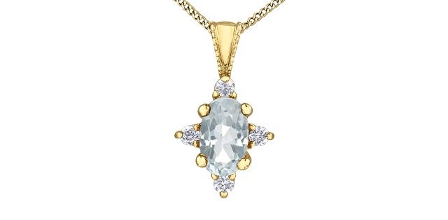 Corona White Topaz 10KY Gemstone Necklace DX895