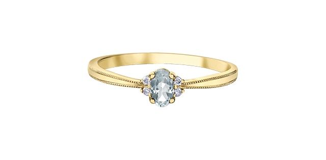 Corona White Topaz 10KY Gemstone Ring DX896