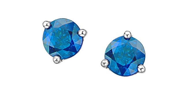 Corona Blue Topaz 10KW Earrings DX606