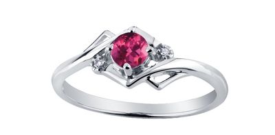Corona Pink Tourmaline 10KW Gemstone Ring DX583