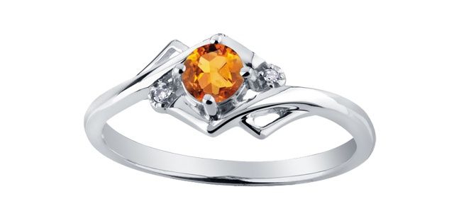 Corona Citrine 10KW Gemstone Ring DX583